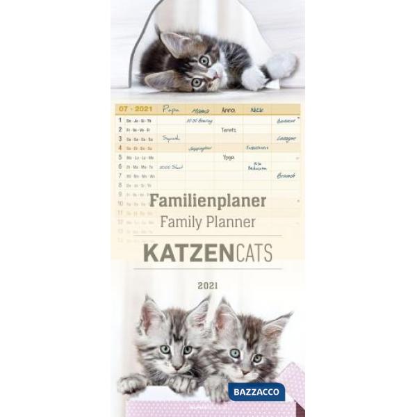 Calendario famiglia 21x45 cm cats 2021