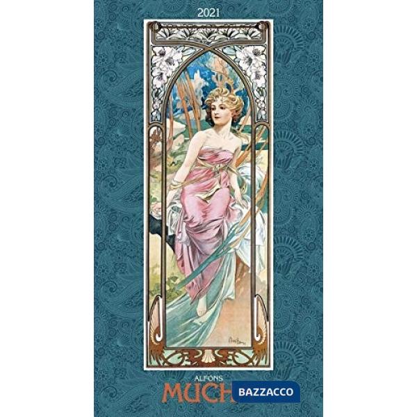 Calendario da muro 33x60 cm alfons mucha 2021