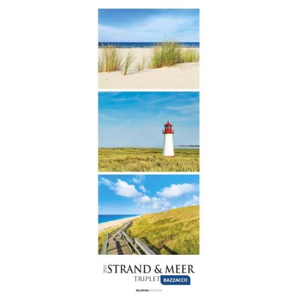 Calendario da muro 25x69 cm beach & oceans 2021