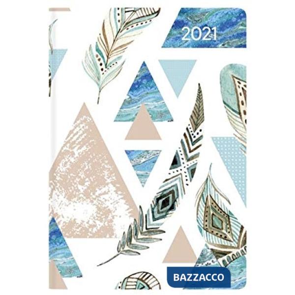 Agenda settimanale 8x11,5 cm ladytimer mini feathers 2021