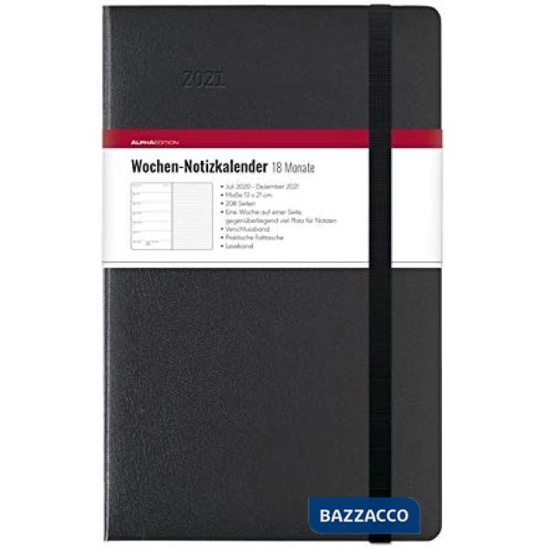 Planer settimanale 18 mesi grande black 2021