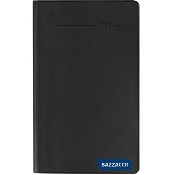 Agenda tascabile 64 pagine, pvc nera 2021