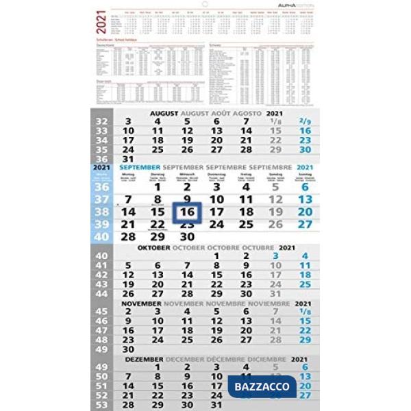 Calendario 2021 olandese da muro 5 mesi 33x58,7 cm