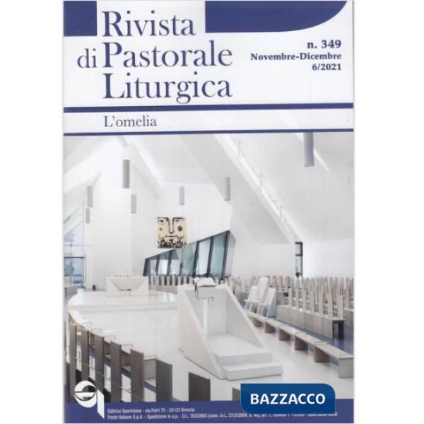 Rivista di pastorale liturgica (2021). Vol. 6