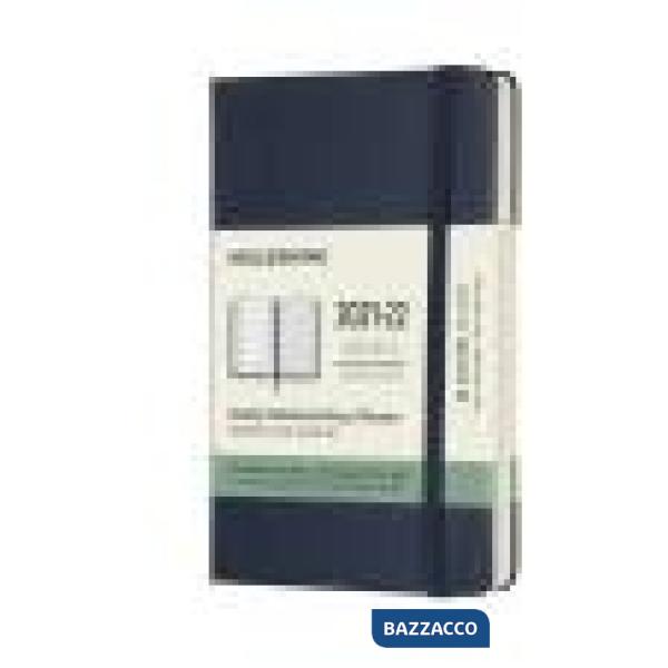 18 months, weekly notebook. Pocket, hard cover, sapphire blue