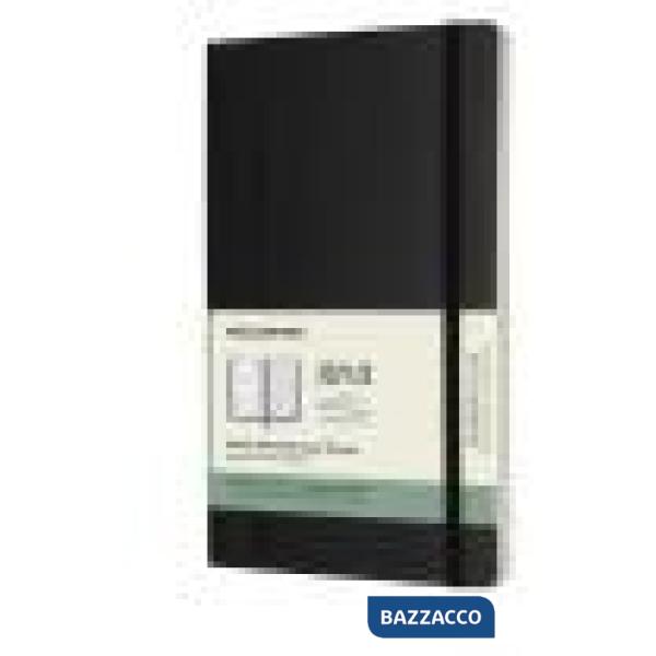 18 months, weekly notebook. Large, soft cover, black