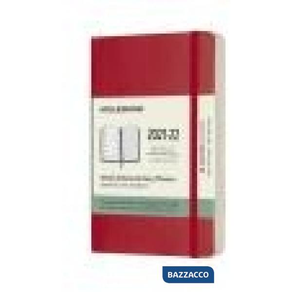 18 months, weekly notebook. Pocket, soft cover, scarlet red