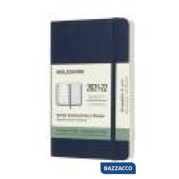 18 months, weekly notebook. Pocket, soft cover. sapphire blue