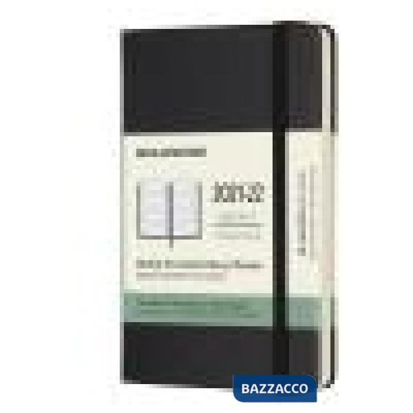 18 months, weekly horizontal. Pocket, hard cover, black