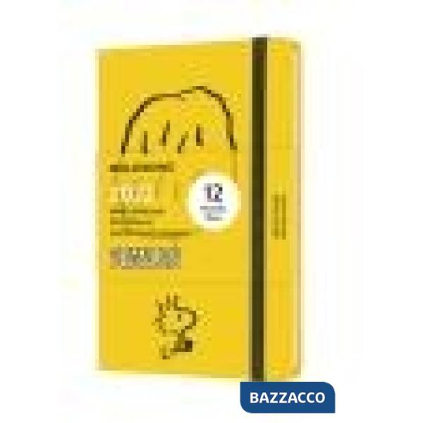 12 months, weekly notebook, Peanuts. Pocket, yellow