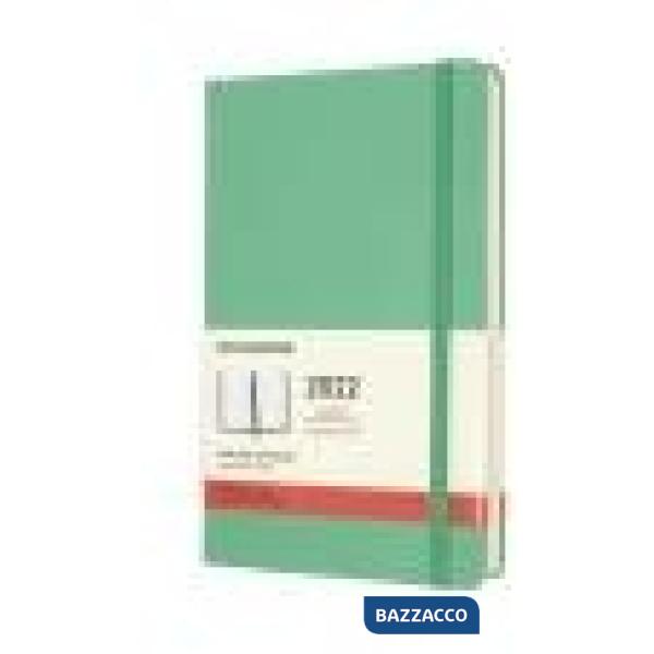12 months, daily. Large, hard cover, ice green