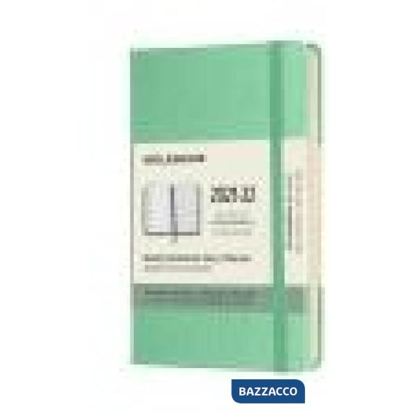 18 months, weekly notebook. Pocket, hard cover, ice green