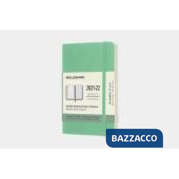 18 months, weekly notebook. Pocket, soft cover, ice green