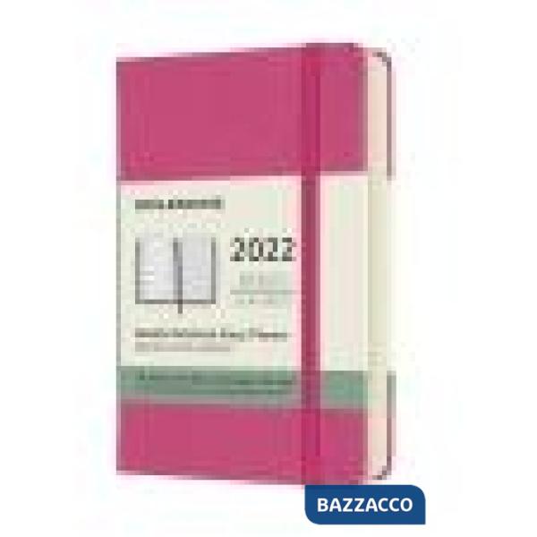 12 months, weekly notebook. Pocket, hard cover, bougainvillea pink