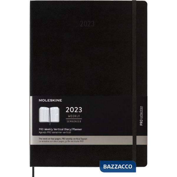 12 months, weekly, vertical, professional. A4, hard cover, black