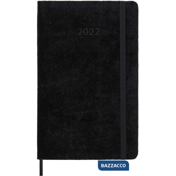 12 months velvet weekly notebook. Large, black box