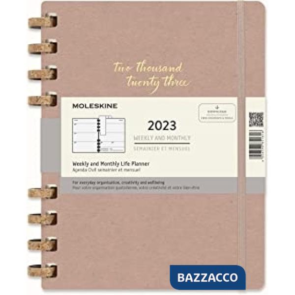 18 months, spiral planner. Extra-large, crush almond