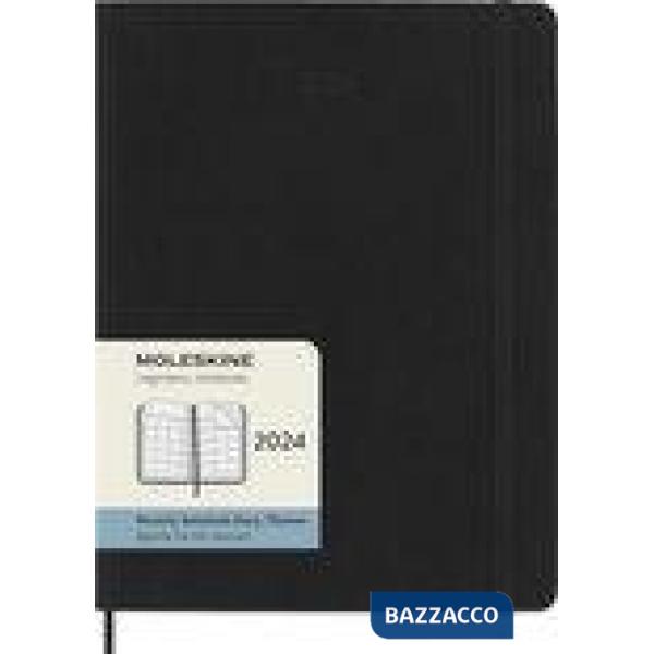 12 months, monthly. Extra-large, soft cover, black
