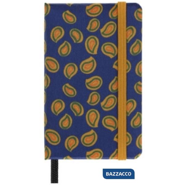 Professional notebook. Extra-small, plain, silk blue, hard cover