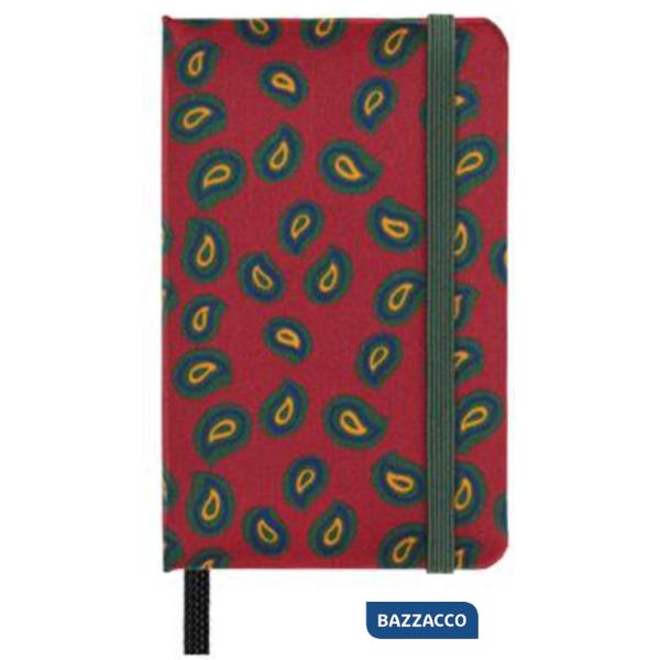 Professional notebook. Extra-small, plain, silk bordeaux, hard cover