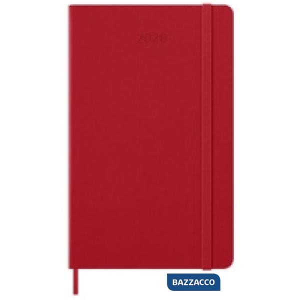 12 months, weekly notebook. Large, hard cover, scarlet red