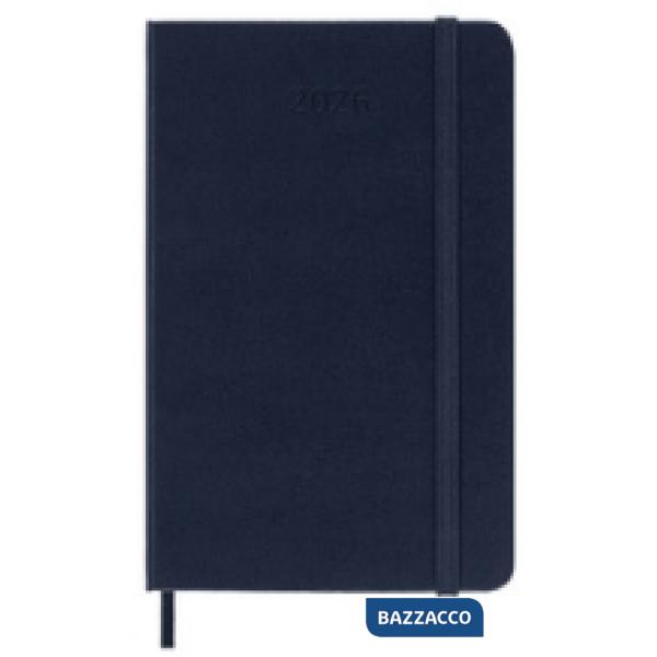 12 months, weekly notebook. Pocket, hard cover, sapphire blue