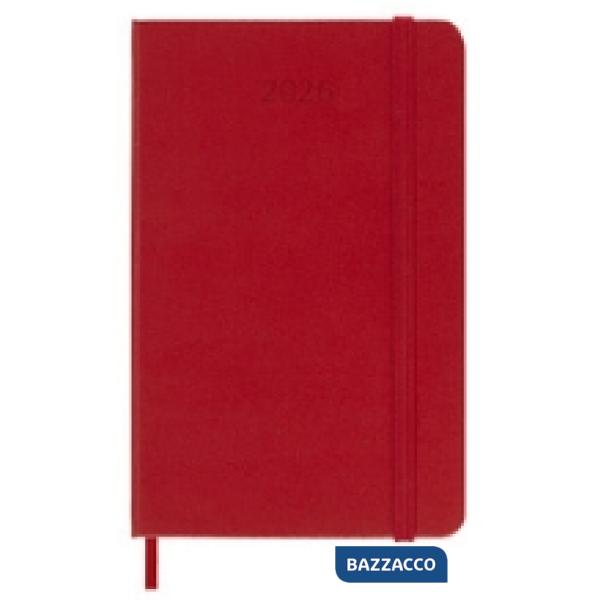 12 months, weekly notebook. Pocket, hard cover, scarlet red