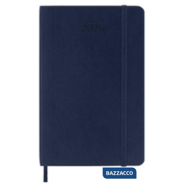 12 months, weekly notebook. Pocket, soft cover, sapphire blue