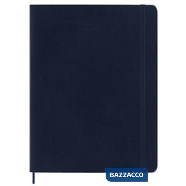 12 months, weekly notebook. Extra-large, soft cover, sapphire cover