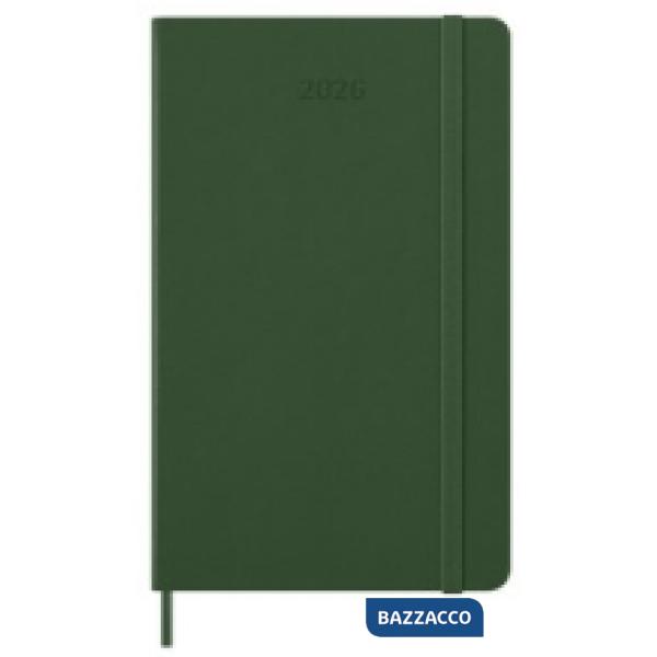 12 months, weekly notebook. Large, hard cover, myrtle green