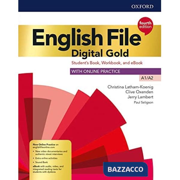 ENGL FILE 4E DIG GOLD A1/A2: SB/WB W/KEY + EBK + VCHK + SRC