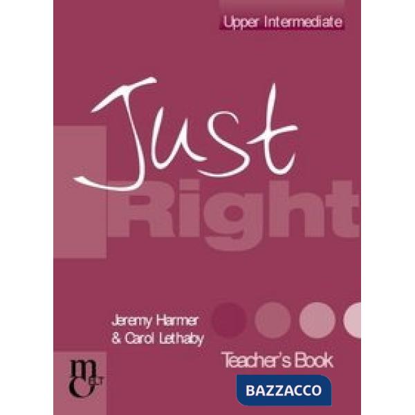JUST RIGHT UPP-INT TEACHER BK