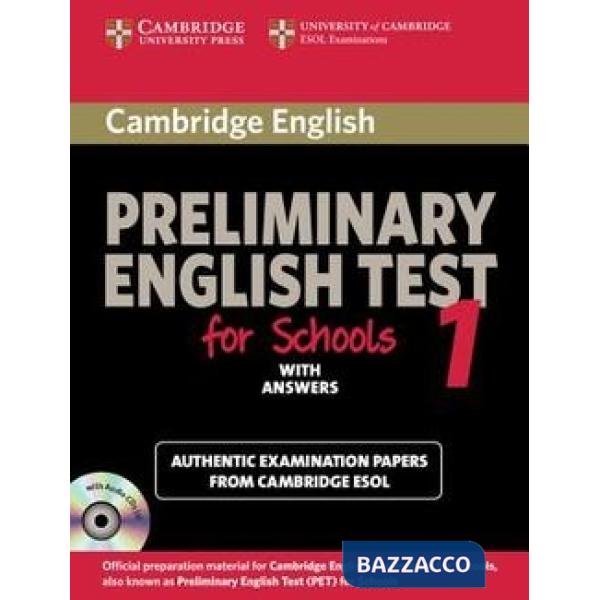 ESOL CAMBRIDGE PET FOR SCHOOL 1 STD PACK + CD