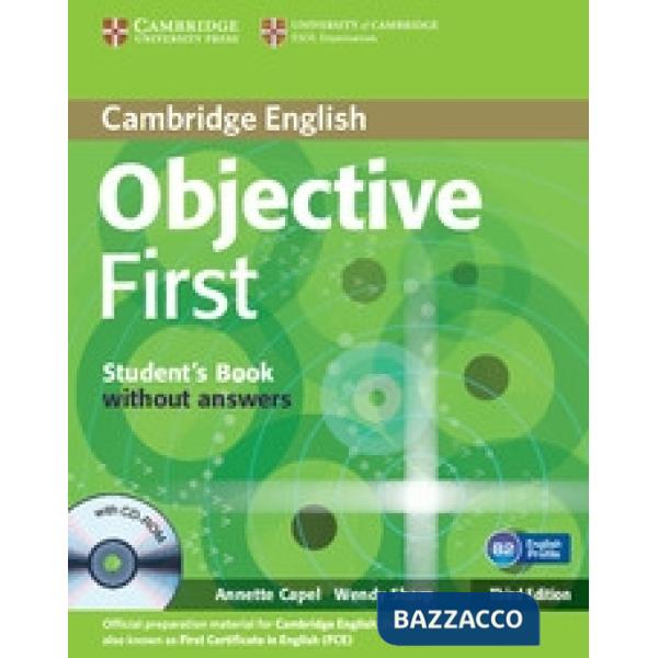 OBJECTIVE FIRST 3ED SB WO/A + CDROM
