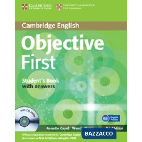 OBJECTIVE FIRST 3ED SB W/A + CDROM