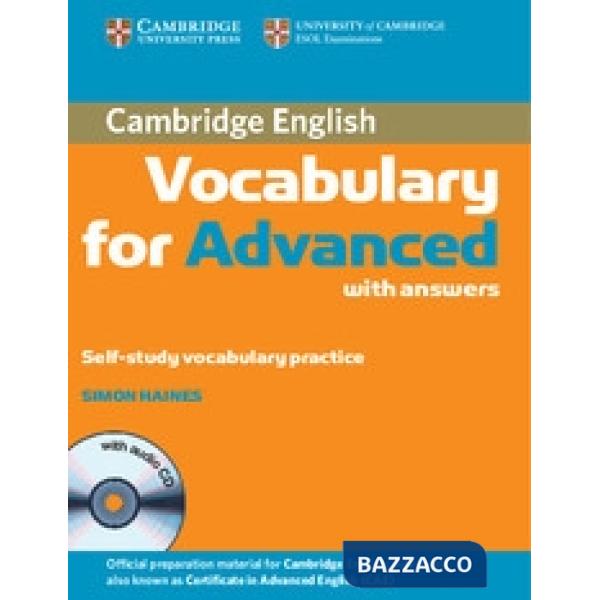 CAMBRIDGE VOCABULARY FOR ADVANCED W/A + CDAUDIO