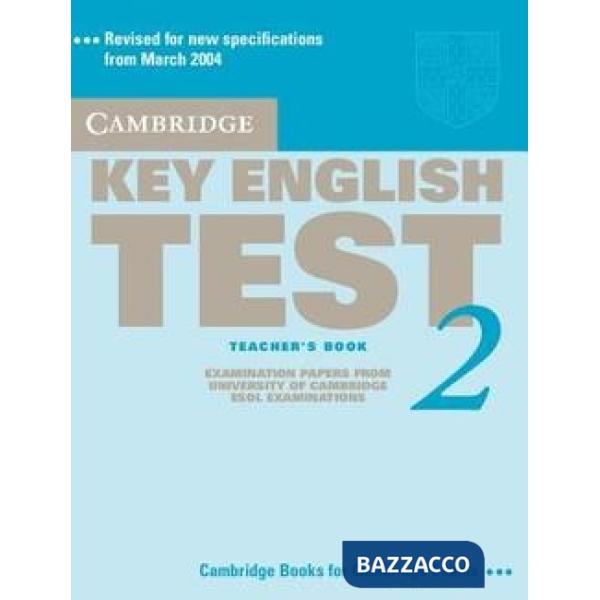 UCLES CAMBRIDGE KEY TEST 2 2ED TCH