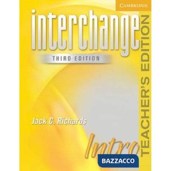 INTERCHANGE TEACHER'S BOOK, INTRO