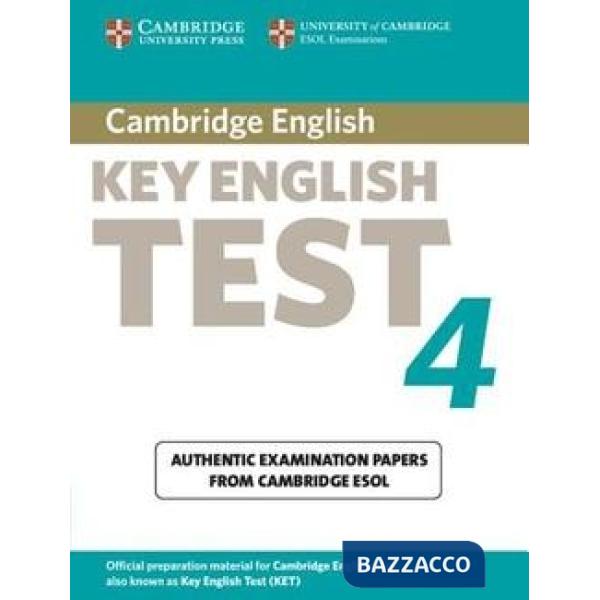 ESOL CAMBRIDGE KEY TEST 4 STD WO/A