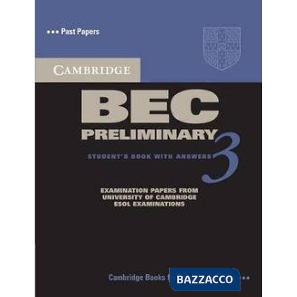 ESOL CAMBRIDGE BEC 3 PRELIMINARY BK