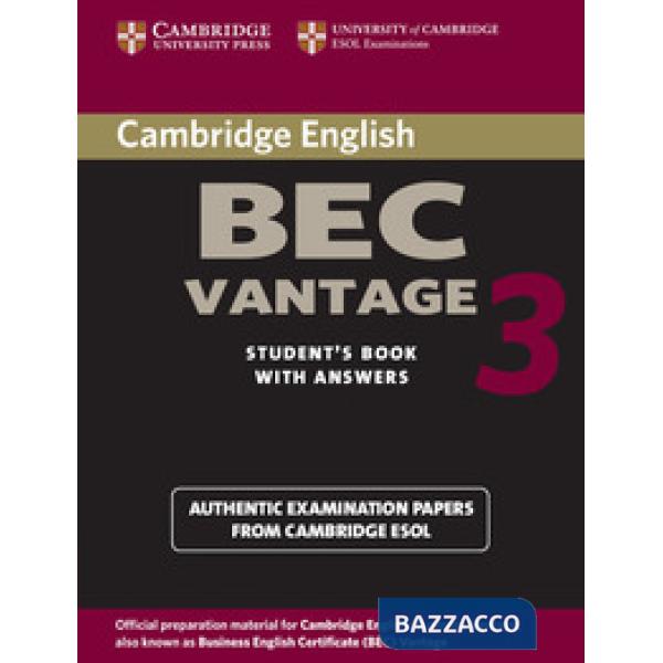 ESOL CAMBRIDGE BEC 3 VANTAGE BK