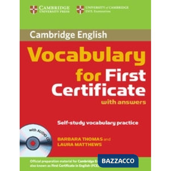 ESOL CAMB VOCAB FIRST CERT W/A + CD
