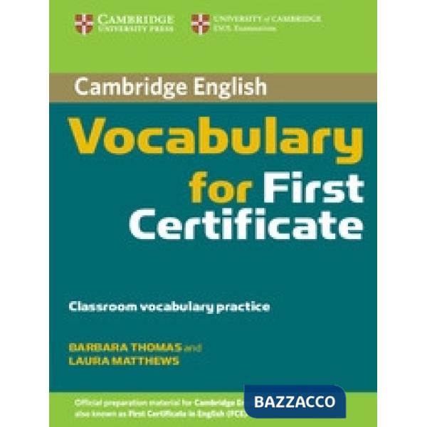 ESOL CAMB VOCAB FIRST CERT WO/A