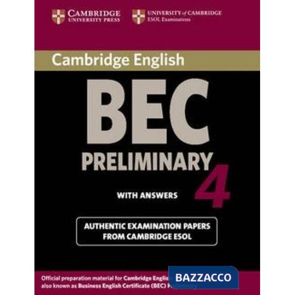 ESOL CAMBRIDGE BEC 4 PRELIMINARY BK