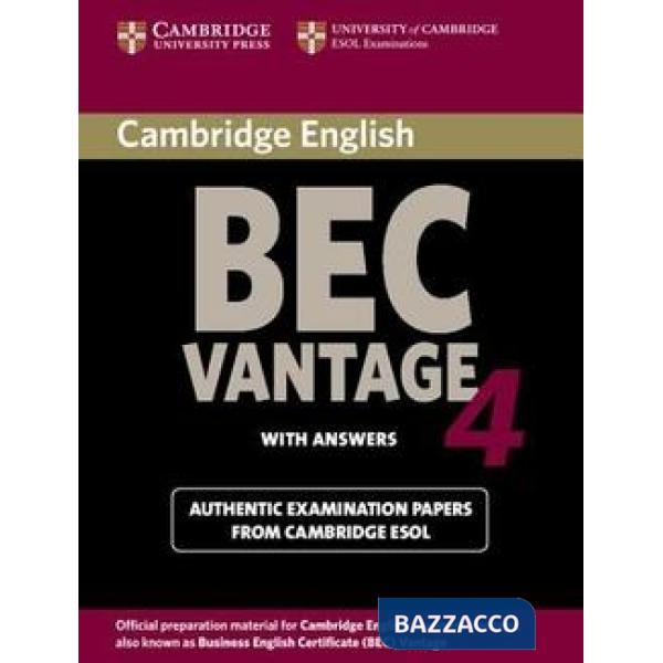 ESOL CAMBRIDGE BEC 4 VANTAGE BK
