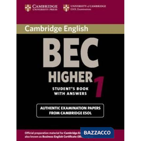 UCLES CAMBRIDGE BEC 1 HIGHER BK