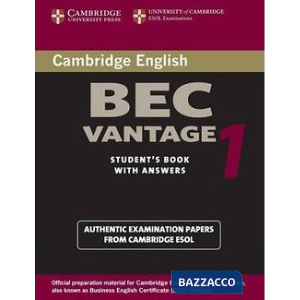 UCLES CAMBRIDGE BEC 1 VANTAGE BK