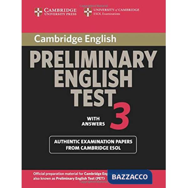 UCLES CAMBRIDGE PET 3 2ED STD W/A