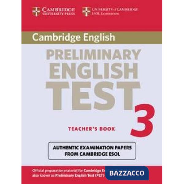 UCLES CAMBRIDGE PET 3 2ED TCH