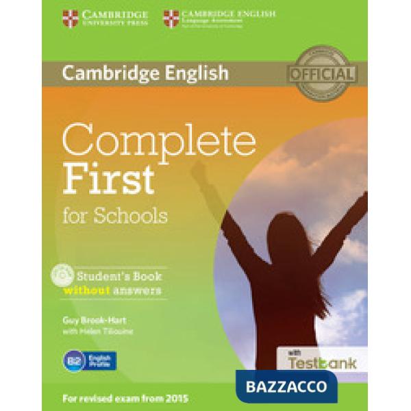 COMPLETE FIRST FOR SCHOOL SB WO/A + CDROM + TESTBA